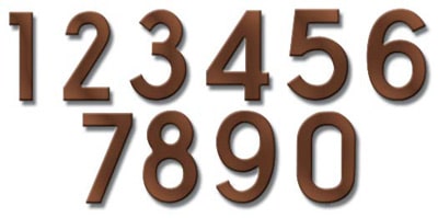 Fuoriserie Ecco Antique Copper 4 Inch House Numbers Product Image