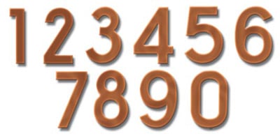 Fuoriserie Ecco Copper 4 Inch House Numbers Product Image