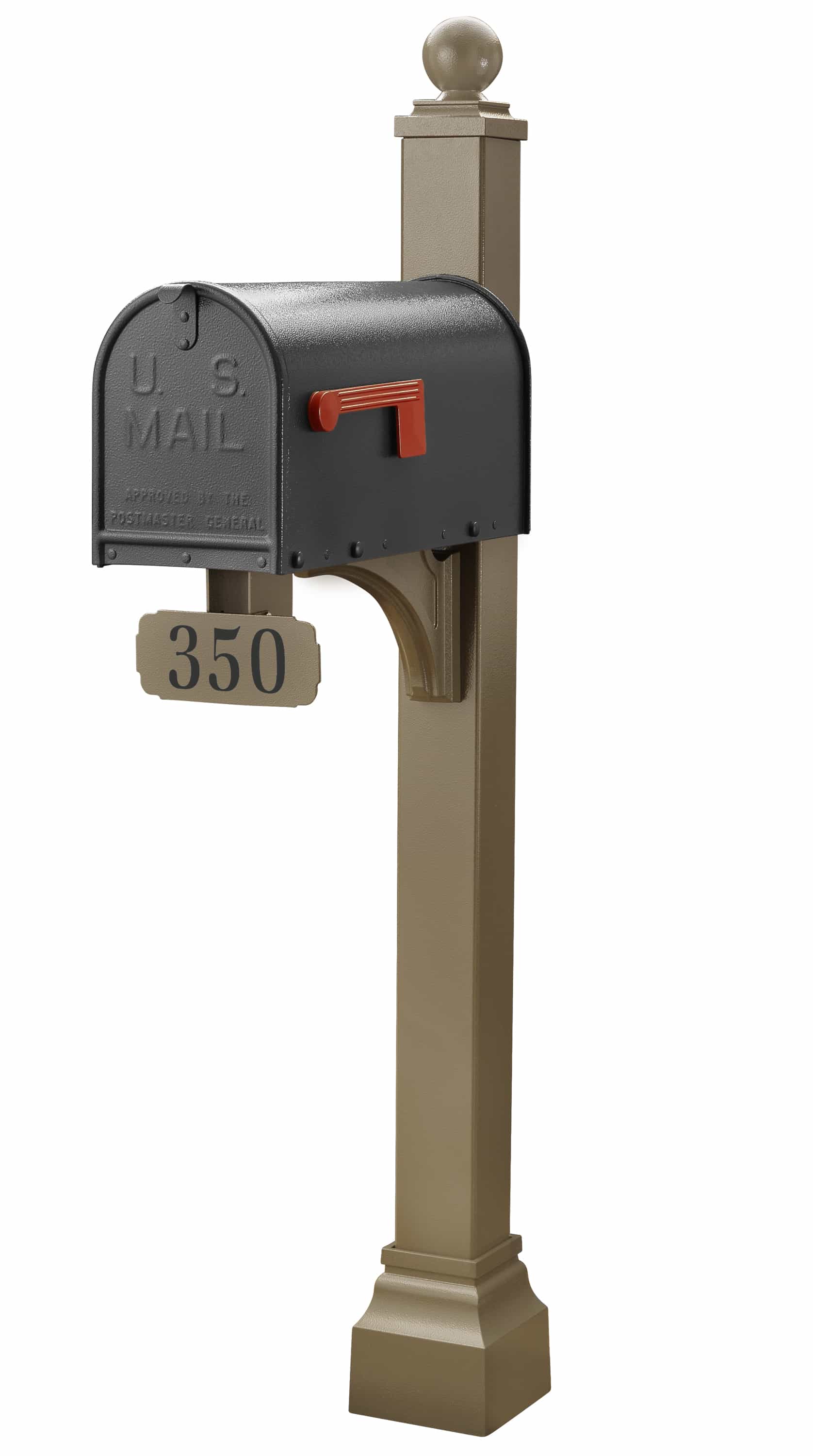 Janzer Mailbox with Decorative Post for Sale Product Image