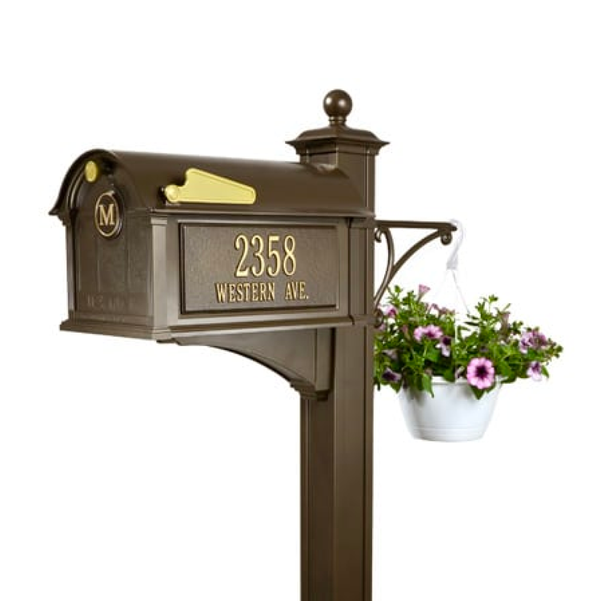 Whitehall Mailboxes- Balmoral Monogram Mailbox Deluxe Package