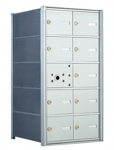 1400 Series Front-Loading Horizontal Mailboxes in Anodized Aluminum Finish – 9 Tenant Doors and 1 Master Door Product Image