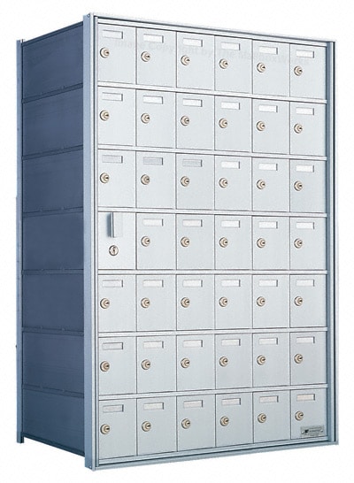7 Doors High x 6 Doors (41 Tenants) 1600 Front-Load Private Distribution Mailbox in Anodized Aluminum Finish Product Image