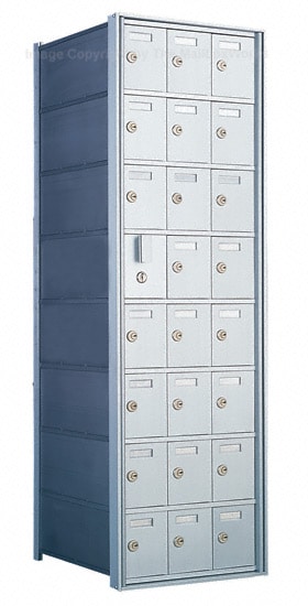 8 Doors High x 3 Doors (23 Tenants) 1600 Front-Load Private Distribution Mailbox in Anodized Aluminum Finish Product Image