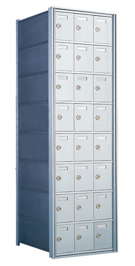 8 Doors High x 3 Doors (24 Tenants) 1700 Horizontal Mailbox Rear-Load Private Distribution in Anodized Aluminum Finish Product Image