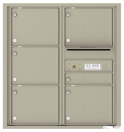 Recessed 4C Horizontal Mailbox – 6 Doors – Front Loading – 4C09D-06 – USPS Approved Product Image
