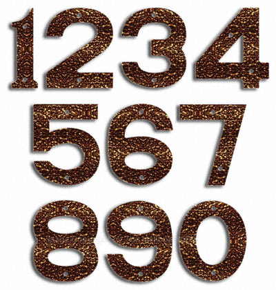 Small Copper Vein House Numbers by Majestic 5 Inch Product Image