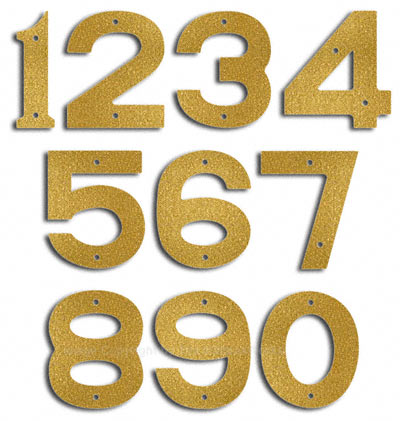 Small Gold House Numbers by Majestic 5 Inch Product Image