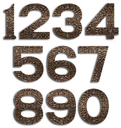 Small Gold Vein House Numbers by Majestic 5 Inch Product Image