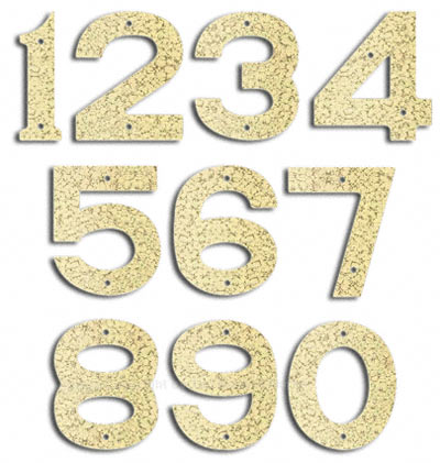 Small White Vein House Numbers by Majestic 5 Inch Product Image