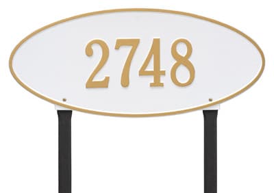 Whitehall Madison Oval Lawn Marker Address Plaque Product Image