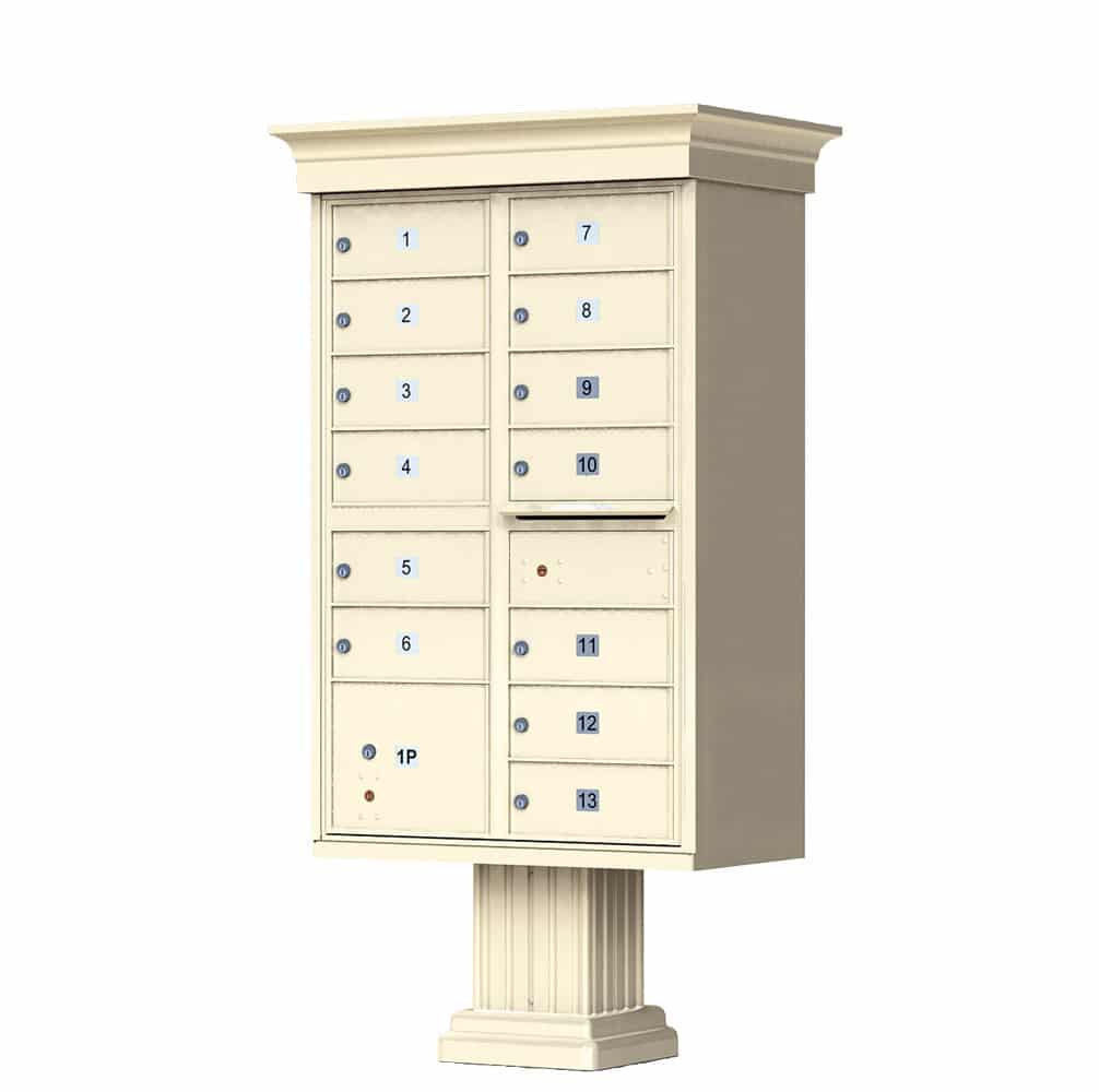 Florence CBU Cluster Mailbox – Vogue Classic Kit, 13 Tenant Doors, 1 Parcel Locker Product Image