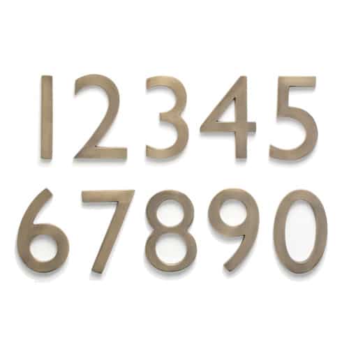 Laguna Antique Brass 5 Inch House Numbers Product Image