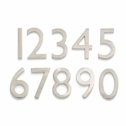 Laguna Satin Nickel 4 Inch House Numbers Product Image