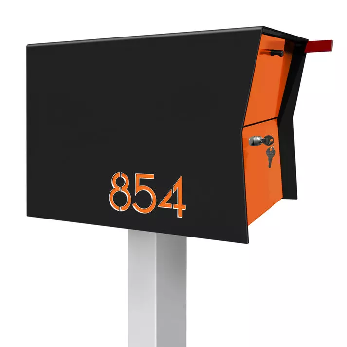 The Retrobox Locking Package Dropbox in JET BLACK – Modern Mailbox Product Image