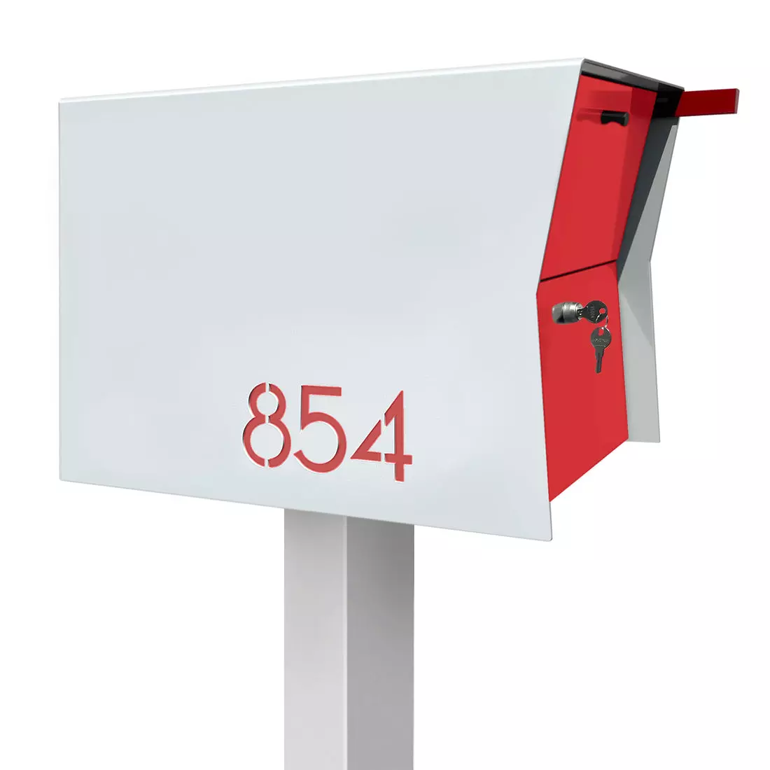 The Retrobox Locking Package Dropbox in ARCTIC WHITE – Modern Mailbox Product Image