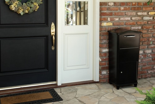 Residential Elephant Trunk Locking Mailboxes for Parcels - Architectural Mailboxes Elephantrunk Installed